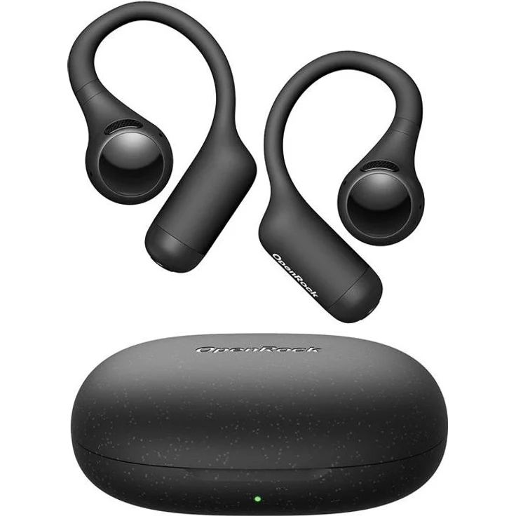 OneOdio OpenRock S2, Kabellose Over-Ear-Kopfhörer mit offenem Design und integriertem Mikrofon, schwarz