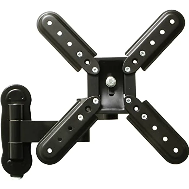 Amig - Wandhalterung mit doppeltem Arm für Fernseher bis zu 94 cm (37 Zoll), maximales Gewicht 30 kg, aus schwarzem Stahl, geeignet für LED-, LCD-, Plasma-Bildschirme