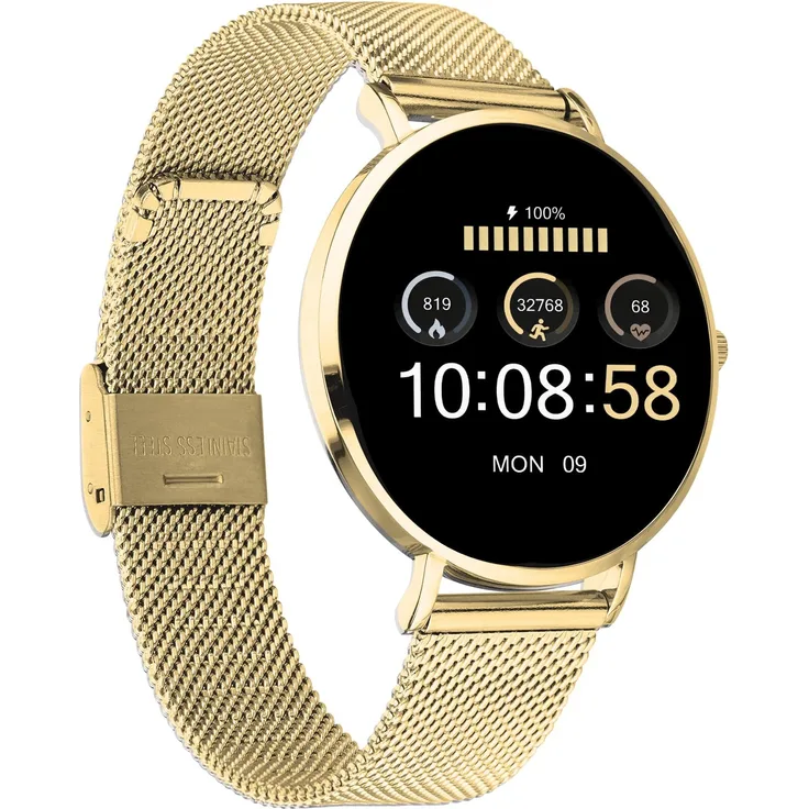 XCOAST SIONA 2 NANO - Damen Smartwatch 3,7 cm/1,19 Zoll, iOS und Android, Wasserdicht, Puls, Blutdruck, Blutsauerstoff