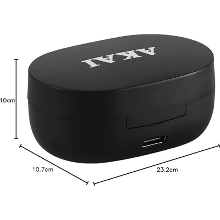 Akai Professional BTE-J15, Kabellose In Ear Kopfhörer mit 160 Stunden Akkulaufzeit, Schwarz – Bild 9