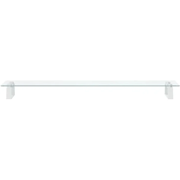 vidaXL Monitorständer mit Stauraum, Monitorerhöhung aus Hartglas und Metall, Weiß 100x20x8cm, ergonomisches Design für verbesserten Komfort – Bild 5