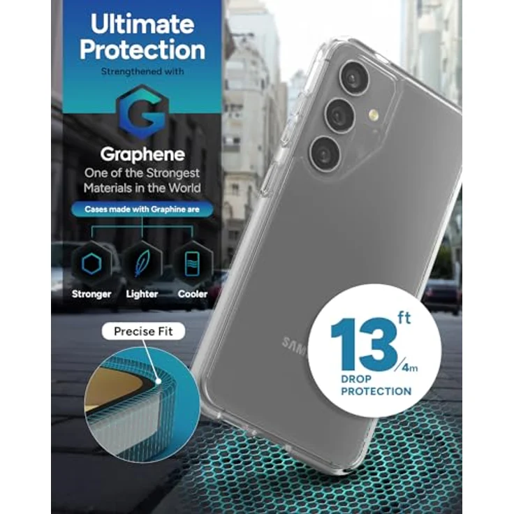 ZAGG Crystal Palace, Graphen-verstärkte Hülle für Samsung Galaxy S24 Ultra [6.8-Inch], Transparent, 4m Fallschutz, Verstärkt mit Graphen, Antimikrobielle Behandlung, 78 % recycelter Inhalt – Bild 4