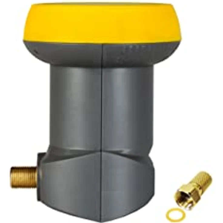 Humax Gold Single LNB, digitales Satelliten universal LNB mit LTE-Filter für 1 Teilnehmer inkl. Wetterschutztülle + F-Stecker für besten Satempfang in HD, Full HD, UHD, 4K und 8K – Bild 2