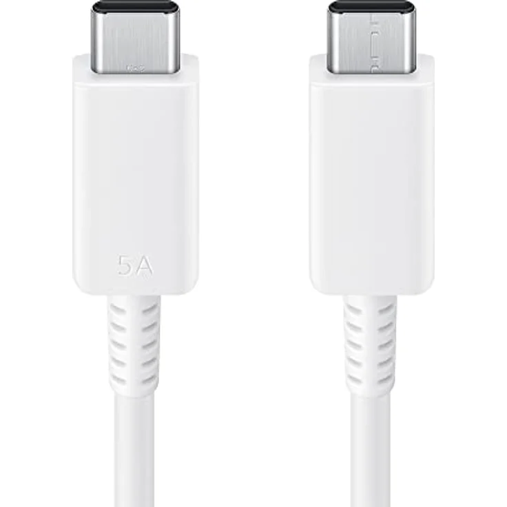 Samsung EP-DX510 USB Type-C auf USB Type-C Kabel, Datenkabel, Ladekabel, 1,8 m, 5A, Weiß – Bild 1