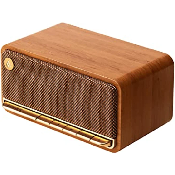Edifier MP230 - Tragbarer Bluetooth-Lautsprecher im Retro-Design, kabellos. Wiedergabe über Bluetooth, AUX und Micro SD Karte | Braun Holz – Bild 4