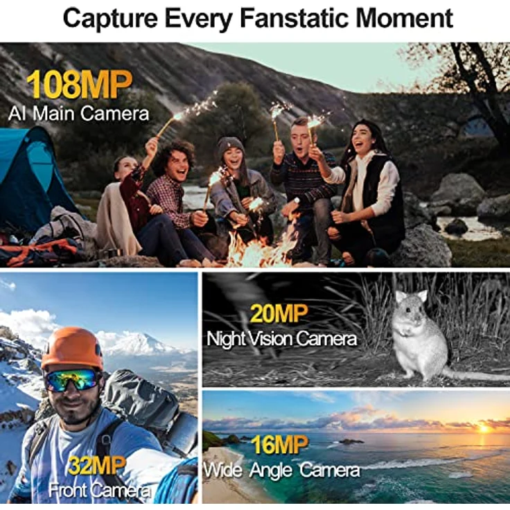 DOOGEE VMAX 5G Outdoor Handy ohne Vertrag, 20GB+256GB Dimensity 1080, 22000mAh Großer Akku, 108MP Kamera, 6.6" FHD+ 120hz Outdoor Smartphone Android 12 Dual SIM IP68 Wasserdicht OTG NFC – Bild 4