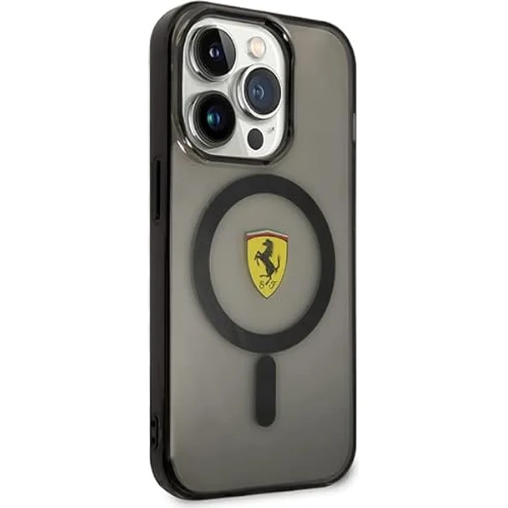 Ferrari FEHMP14LURKK, Hartschalenhülle für iPhone 14 Pro 6,1", durchscheinend schwarz, TPU/PC Material – Bild 4