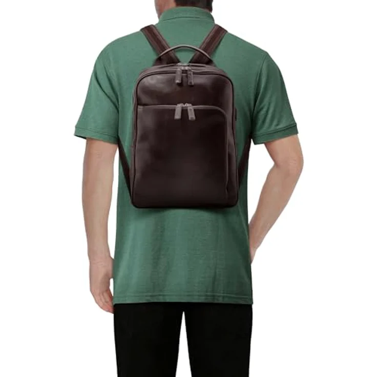 Picard Buddy Rucksack aus 100% Leder, mit Laptopfach für 39 cm, braun – Bild 7