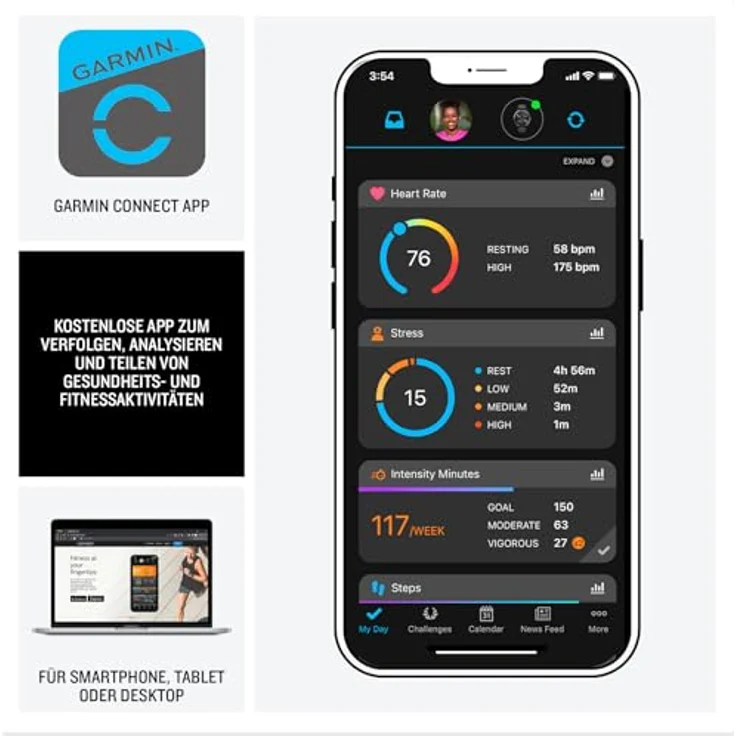 Garmin Forerunner 165, leichte GPS Smartwatch zum Laufen, AMOLED Touchscreen, Trainingsempfehlungen, Gesndheitsdaten, smarten Funktionen – Bild 5