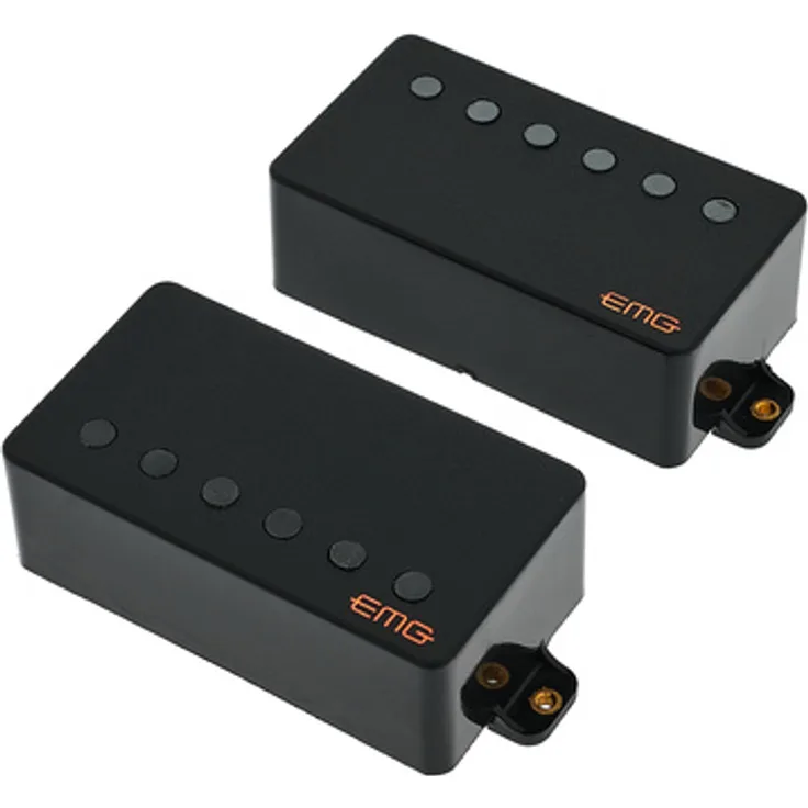 EMG 57/66 TW Set BK, Aktives Tonabnehmer Set für E-Gitarre mit Humbucker- und Single-Coil-Sounds, Schwarz