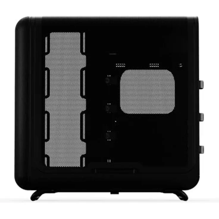 HYTE X50 Midi Tower - Pitch Black, PC-Gehäuse mit starkem Airflow, Drei-Kammer-Design, getöntem Glas und USB-C 20 Gbit/s Frontanschluss – Bild 8