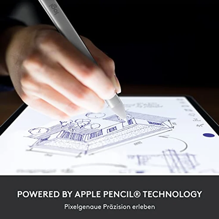 Logitech Eingabestift Crayon Digitaler Zeichenstift für iPad (2022, 10. Generation), Aluminiumgehäuse, bis zu 7 Stunden Akkulaufzeit – Bild 2