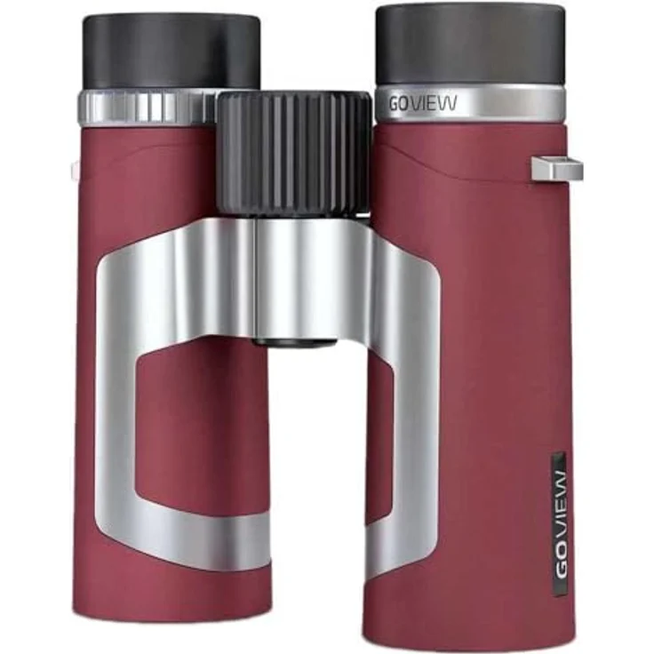 GoView ZOOMR 10x34 kompaktes, portables Fernglas (10-Fach Zoom, Magnesiumgehäuse, inkl. Smartphone-Adapter & Zubehör) Ruby Rot – Bild 1