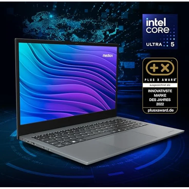 Medion E15443 (MD 62621) 39,6 cm (15,6 Zoll Full HD) AI Laptop (Intel Core Ultra 5 125H, unterstützt KI, 16GB DDR5 RAM, 512GB SSD, Intel Arc, Win 11 Home) – Bild 2