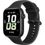HONOR Watch 5, Schwarz, 1,85 Zoll AMOLED-Display, 15 Tage Laufzeit, GPS-Präzision, Gesundheitsanzeige