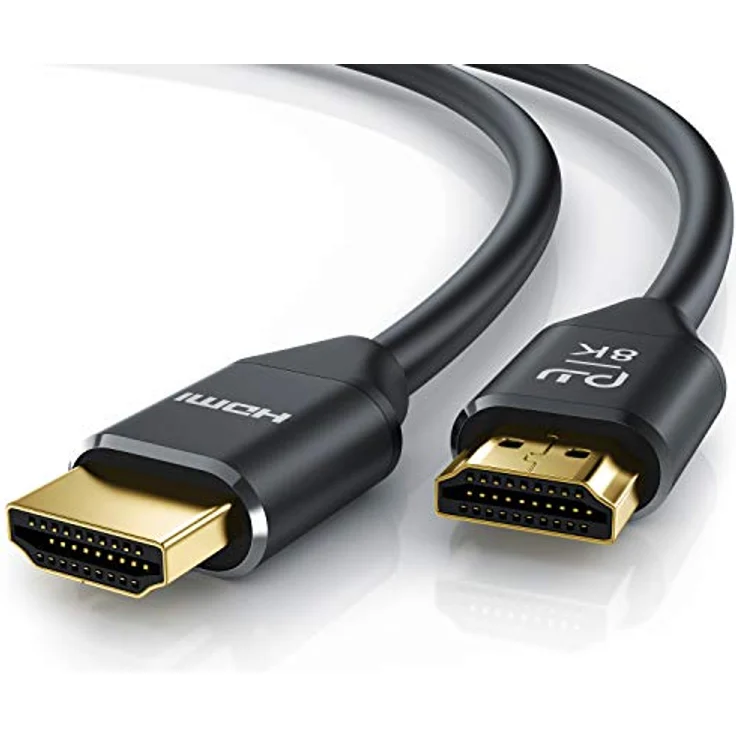 CSL - 8k HDMI Kabel 2.1 1,0 Meter - 8K @ 60Hz 4K @ 120Hz mit DSC - HDMI 2.1 2.0a 2.0b - 3D - Highspeed Ethernet - HDTV - UHD II - Dynamic HDR-10+ - eARC - Variable Refresh Rate VRR - Dolby Vision – Bild 2