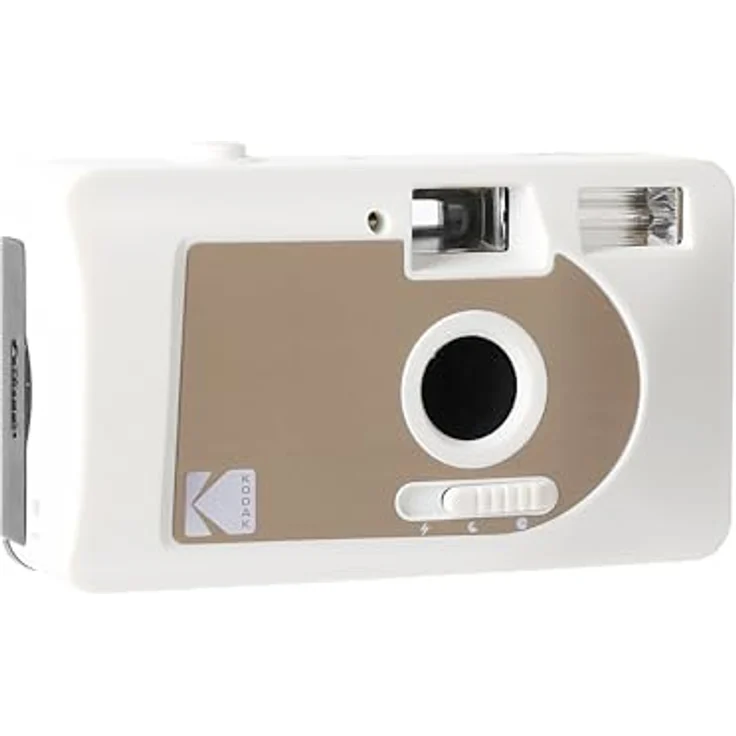 Kodak 490332 S-88, motorisierte 35 mm Filmkamera mit Selbstaufwicklungsfunktion, Weiß und Gold – Bild 2