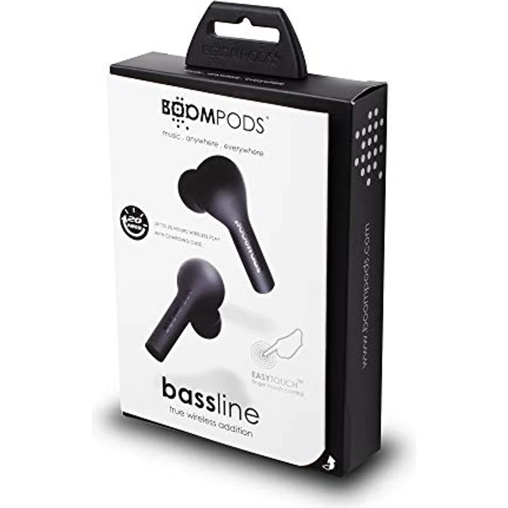 Boompods Bassline Bluetooth® Kopfhörer In Ear Headset, Magnetisch, Noise Cancelling, Touch-Steuerung Schwarz (BTWSBK) – Bild 9