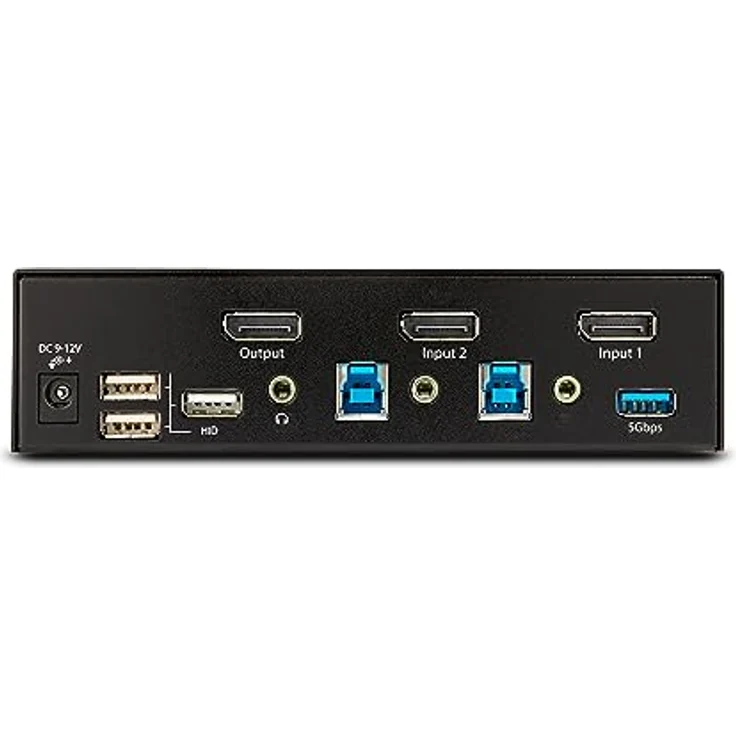 StarTech.com 2-Port 8K KVM-Switch DisplayPort 1.4, 8K 60Hz / 4K 144Hz, DP 1.4, 2X USB 3.0 Ports, 4X USB 2.0 HID Ports, KVM DisplayPort Umschalter, Taste & Hotkey, MST (D86A2-2-PORT-8K-KVM) – Bild 4