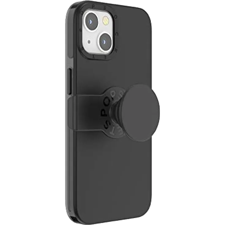 PopSockets: PopCase Hülle für iPhone 13 Pro mit Abnehmbarem PopGrip Slide Sockel und Griff mit Austauschbarem Top - Black