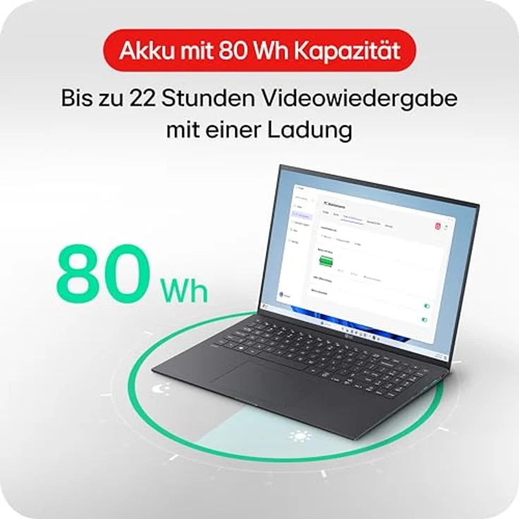 LG Gram 16ZB90RU-G.AP55G, 16 Zoll Notebook mit Intel i5, 16GB DDR4, 512GB Dual SSD, 2560 x 1600 IPS-Display, Dolby Atmos, 24 Monate Garantie – Bild 5