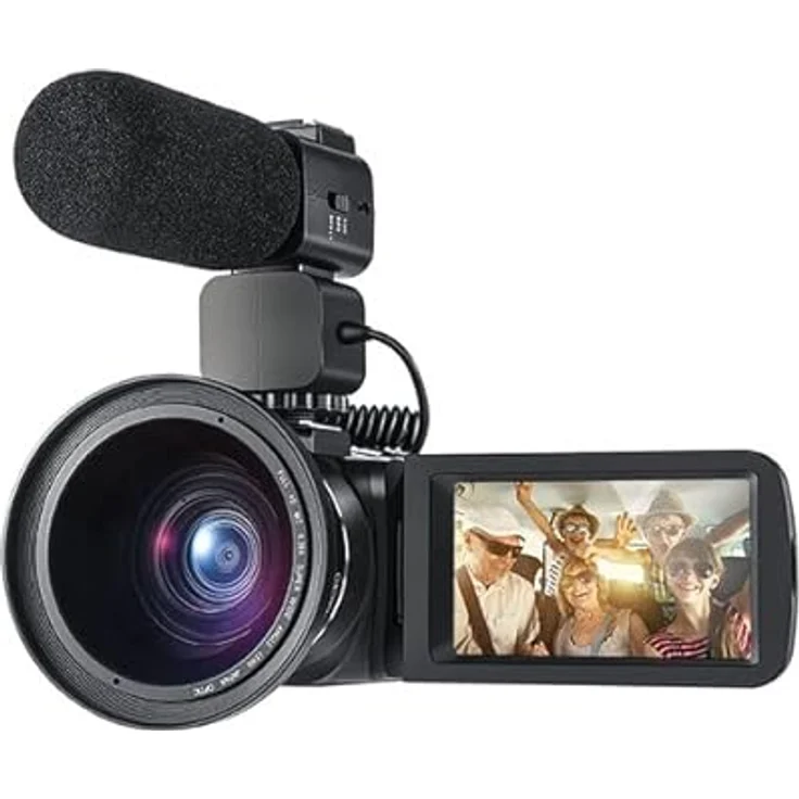 LIPA HDV-Z63 Full HD Videokamera, 24 MP, CMOS, mit WLAN, externen Mikrofonanschluss und Stativanschluss, 16-fach Zoom, Infrarotfähigkeit, USB und MicroSD-Speicher bis 128 GB – Bild 4