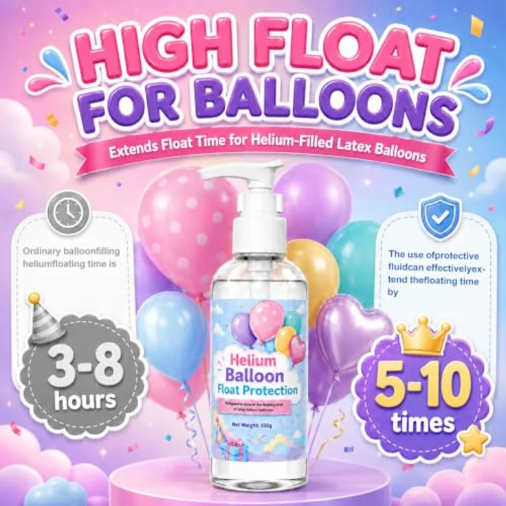 WAN2TLK 100ml High Float Ballon Schutzflüssigkeit, verlängert Schwebezeit für Helium Latexballons – Bild 2