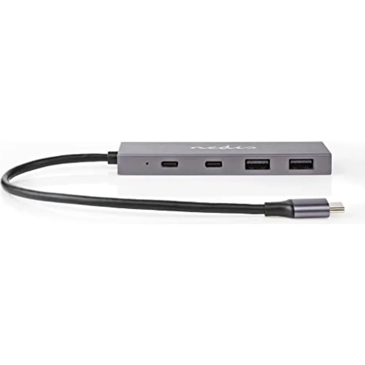 Nedis USB-Hub - 1x USB-C™ 3.2 Gen 2 Male - 2X USB-A 3.2 Gen 2 Female / 2X USB-C™ 3.2 Gen 2 Female - 4-Port Port(s) - USB 3.2 Gen 2 - Stromversorgung über USB - 10 Gbps
