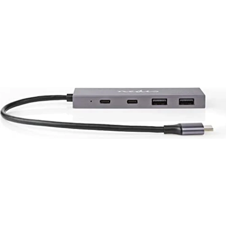 Nedis USB-Hub - 1x USB-C™ 3.2 Gen 2 Male - 2X USB-A 3.2 Gen 2 Female / 2X USB-C™ 3.2 Gen 2 Female - 4-Port Port(s) - USB 3.2 Gen 2 - Stromversorgung über USB - 10 Gbps – Bild 1