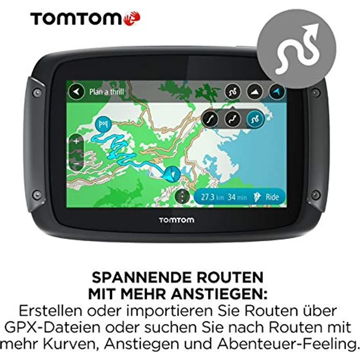 TomTom Rider 50, GPS-Gerät mit WiFi, Motorradnavigation für Abenteuer in Europa – Bild 2