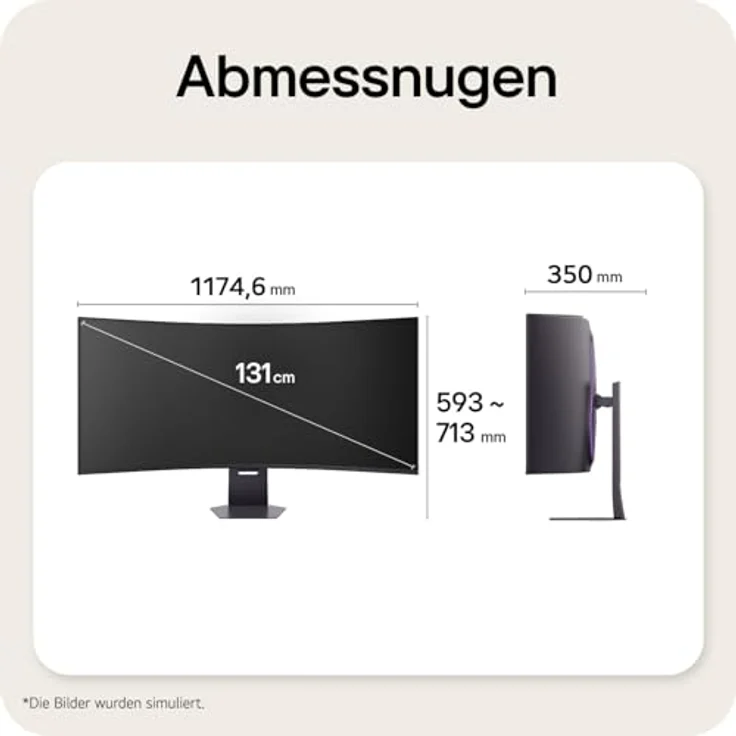 ViewSonic 52G930B-B, 52" VA Monitor mit 5K2K Auflösung, 240Hz, 1ms Reaktionszeit, ergonomisch und curved – Bild 2