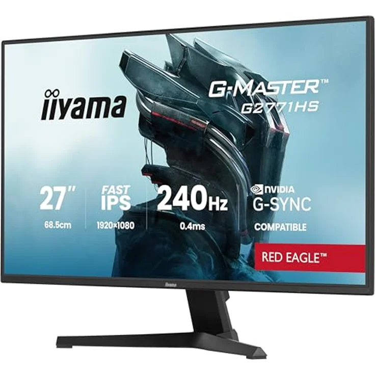 iiyama G2771HS-B1-27 IPS Monitor, 27 Zoll Full HD, 1920x1080, 240Hz, 2x HDMI, Schwarz – Bild 3
