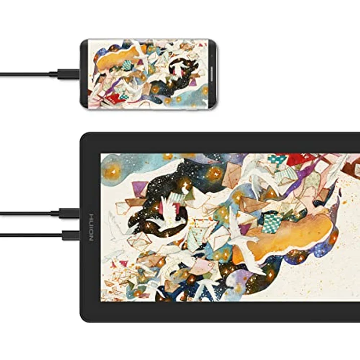 HUION Kamvas 16 Grafiktablett mit Display, 15,6-Zoll Volllaminatbildschirm, 8192 Stufen Batterieloser Stift, USB-C-Kabel enthalten – Bild 8