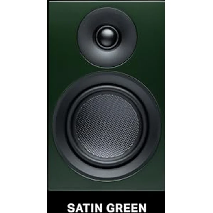 Pro-Ject Speaker Box 5 E Carbon, Referenz-Regallautsprecher mit 2-Wege-Bassreflexprinzip, 5-Zoll-Carbon-Bass/Mitteltöner, robustes MDF-Gehäuse, grün mit Lautsprecherabdeckung – Bild 5