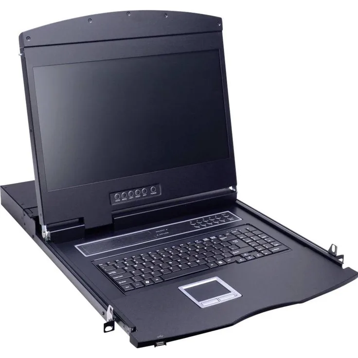Value 19"-Konsole, KVM Switch mit 48 cm TFT-Display, USB-Anschluss, Schwarz
