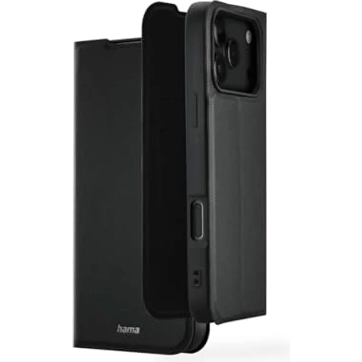 Hama Handyhülle "Daily Protect" für iPhone 17 Pro Max, Klapphülle mit Kartenfach, Aufstellfunktion, extra Schutz für Display und Kamera, Magnetverschluss, schwarz – Bild 1