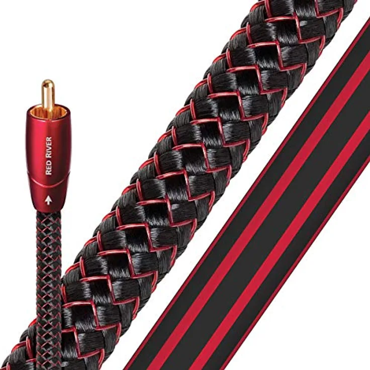 AudioQuest 2m Red River RCA Audiokabel Schwarz - Audiokabel (Cinch, Cinch, 2m, Schwarz)