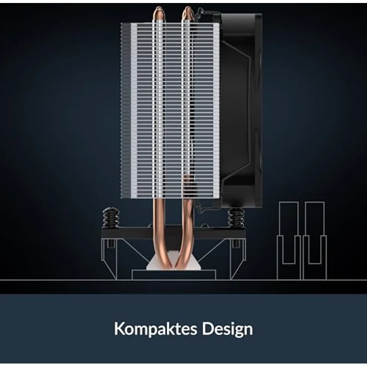 Arctic Freezer 8i CO, CPU-Kühler für Intel Sockel LGA1851/1700, 100mm PWM-Lüfter, schwarz, kompakte Bauweise – Bild 5