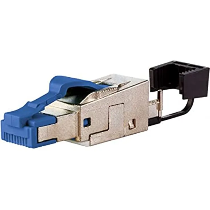 MetzConnect Modularstecker RJ45, feldkonfektionierbar, Cat.8.1 Klasse 1 bis 2000 MHz ISO/IEC, Kabelabgang gerade