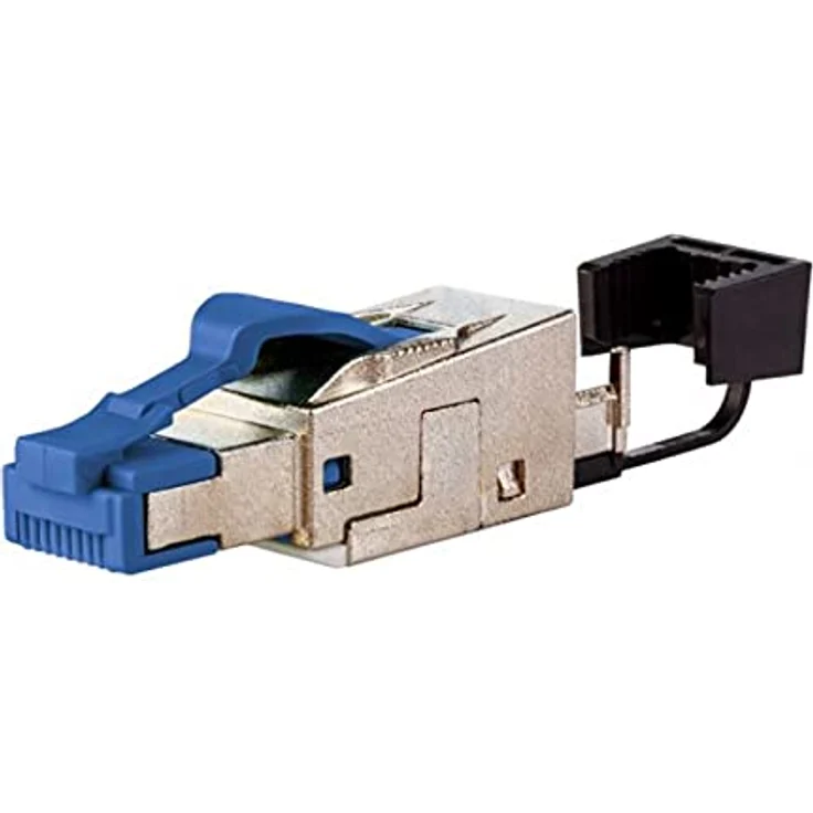 MetzConnect Modularstecker RJ45, feldkonfektionierbar, Cat.8.1 Klasse 1 bis 2000 MHz ISO/IEC, Kabelabgang gerade – Bild 1