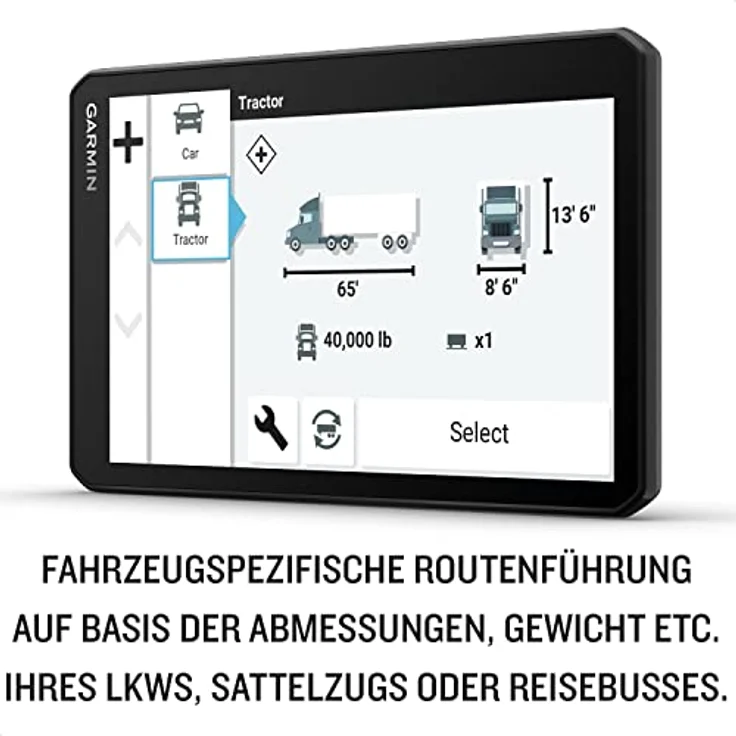 Garmin dēzlCam LGV 710, LKW-Navi mit integrierter Dashcam, Kollisionswarner, Spurhalteassistenz, 7“ Farbdisplay, fahrzeugspezifisches Routing, Satellitenbilder, Schwarz – Bild 3