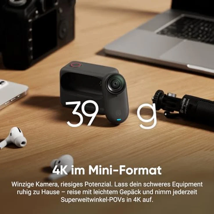 Insta360 GO 3S Black, 4K Action-Cam mit 128 GB Speicher und wasserdichtem Wassersport-Bundle – Bild 2