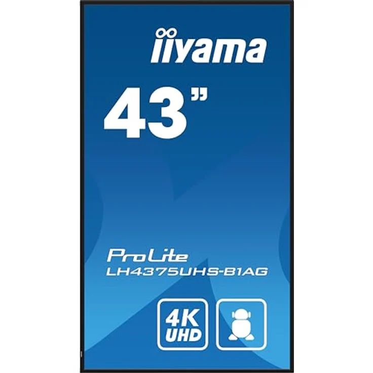 iiyama ProLite LH4375UHS-B1AG 42,5" Digital Signage Display 4K UHD HDMI DP Android-OS WiFi 24/7, schwarz – Bild 2