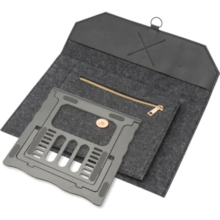 4Smarts Ergo Workspace Bundle, Notebook-Ständer mit integriertem Organizer, für Laptops bis 33,02 cm (13 Zoll), kompakt und ergonomisch