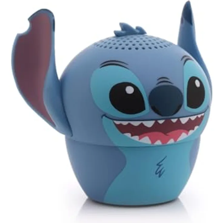 Bitty Boomers Disney Stitch – Mini-Bluetooth-Lautsprecher mit Bluetooth 5, kabelloser Reichweite von 9,1 Metern und Selfie-Fernbedienungsfunktion