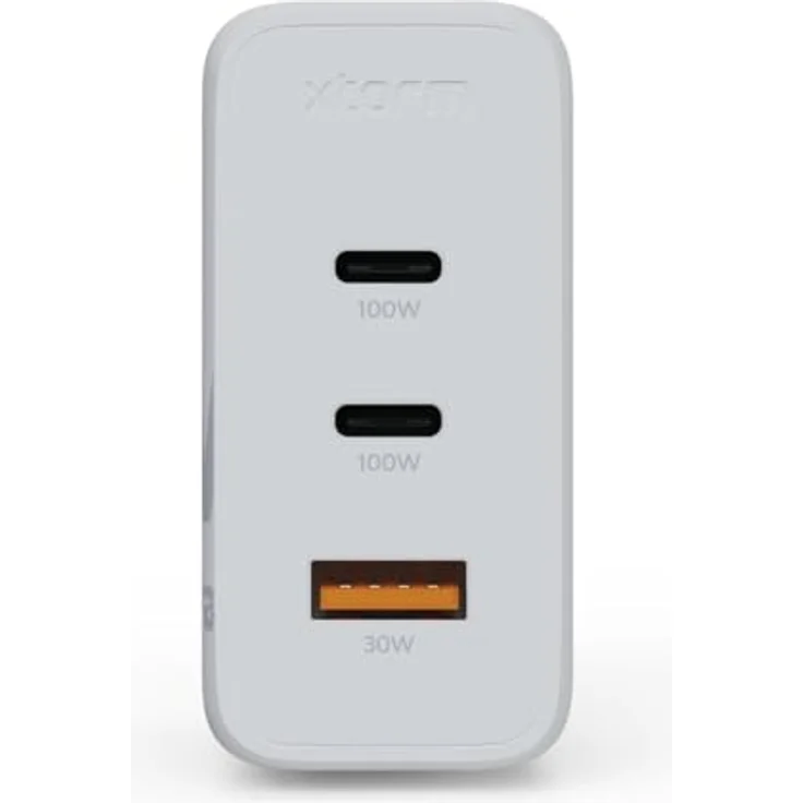 Xtorm GaN2-Ultra Power Adapter, 100W, 3 Anschlüsse, Recyceltes ABS-Material, USB-C & USB-A-Eingang, Geeignet für Smartphones, Tablets und Laptops - Weiß – Bild 5