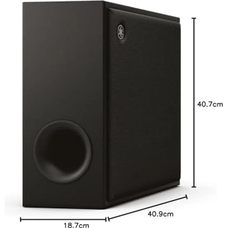 Yamaha SW-X100A, kabelloser Subwoofer mit 100W, 16cm, schwarz, für Audio Home Theater – Bild 6