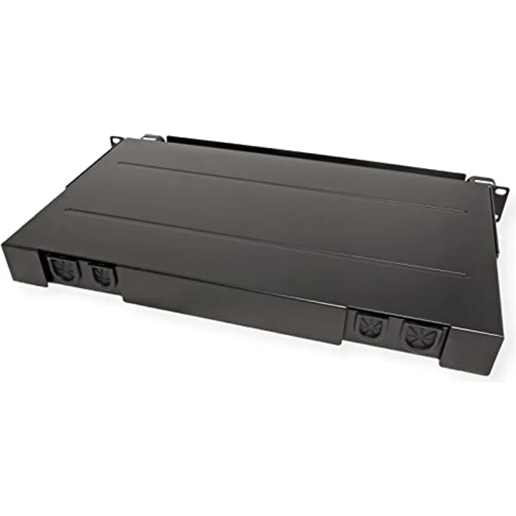 Roline 21.17.0350 LWL-Patchpanel 483mm (19"), ausziehbar, für bis zu 12 SC-Simplex oder LC-Duplex Kupplungen, Stahlblech schwarz – Bild 3