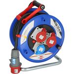 Brennenstuhl Garant CEE IP44 Industrie-/Baustellen-Kabeltrommel (30m Kabel in schwarz, Spezialkunststoff, Made in Germany)