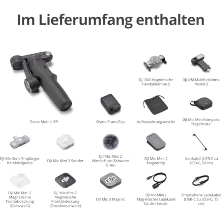 DJI Osmo Mobile 8P Creator Combo, Smartphone-Gimbal mit 3-Achsen-Stabilisierung und 10 Stunden Akkulaufzeit – Bild 8
